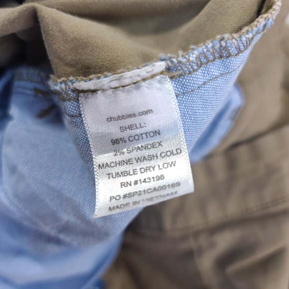 Chubbies Mens Khaki Shorts Size 38 Tan Outlet 5.5" Stretch Golf Comfort - Picture 8 of 8